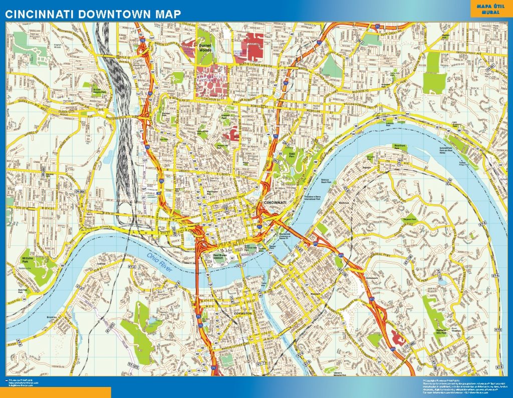 Mapa Turistico De Cincinnati